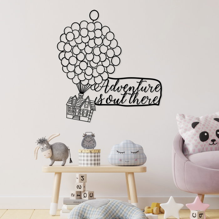 Wallity Adventure Is Out There Escultura de Pared Negra Wallity Adventure Is Out There Escultura de Pared Negra